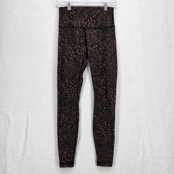 Lululemon Women 6 Wunder Under High-Rise Tight 28" Full-On Luxtreme Camo Brown - Picture 2 of 6